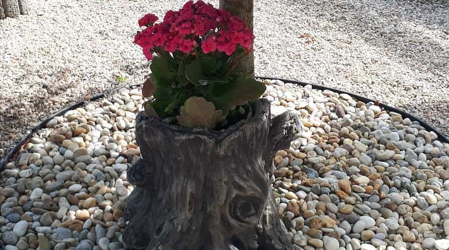 Neviditelný plastový obrubník kolem stromu